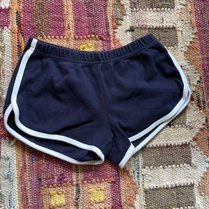 100% cotton, blue colored shorties by American Apparel size XS
